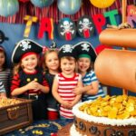 Fête d'anniversaire sur le thème des pirates.